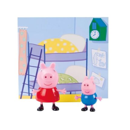 Conjunto Mini Figuras Com Acessórios Peppa Pig e Jorge Pig Sunny