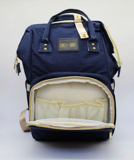 Bolsa E Mochila De Maternidade Impermeavel Com Compartimento Térmico Azul Marinho/Rose Lovely Baby