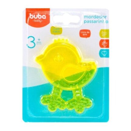Mordedor De Água Super Macio Passarinho Amarelo Buba Baby