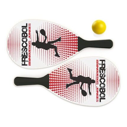 Jogo de Frescobol em Madeira MDF Com Bolinha Junges