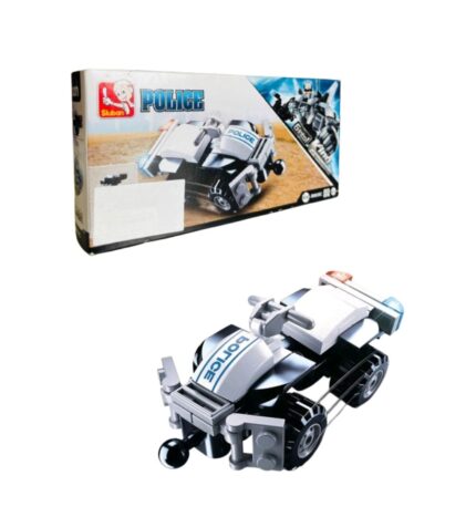Blocos de Montar Viatura Da Polícia 6 em 1 Sluban - 69 Peças (B0635C)