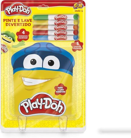 Livro Infantil Pinte e Lave Divertido Play-Doh Hasbro
