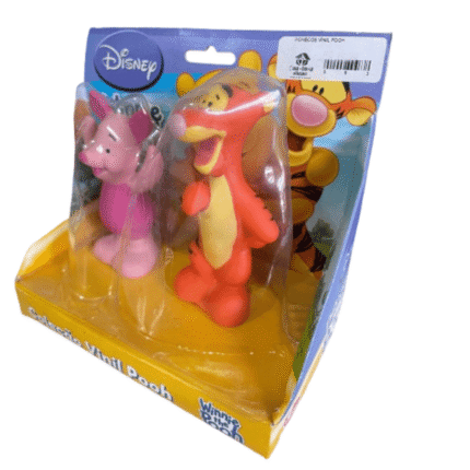 Bonecos Leitão e Tigrão Amigos do Ursinho Pooh em Vinil Lider Brinquedos