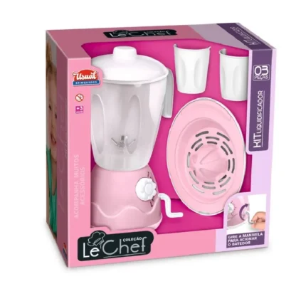 Kit Liquidificador Infantil de Brinquedo com Copo