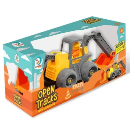 OPEN TRACKS TRATOR RETRO ESCAVADEIRA COM BONECO